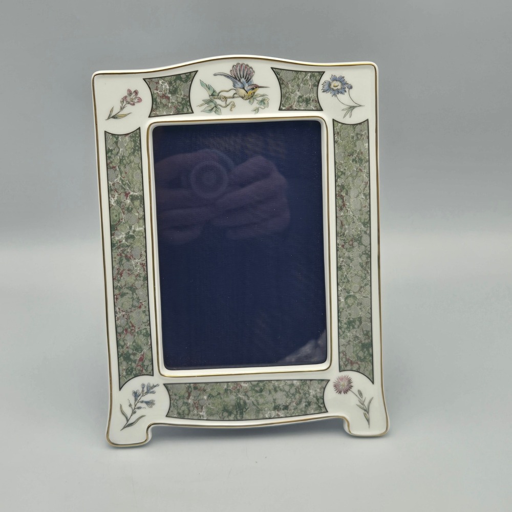 Wedgwood Bone China Hummingbird & Flowers‎ Picture Frame 5x7 Green Mother's Day